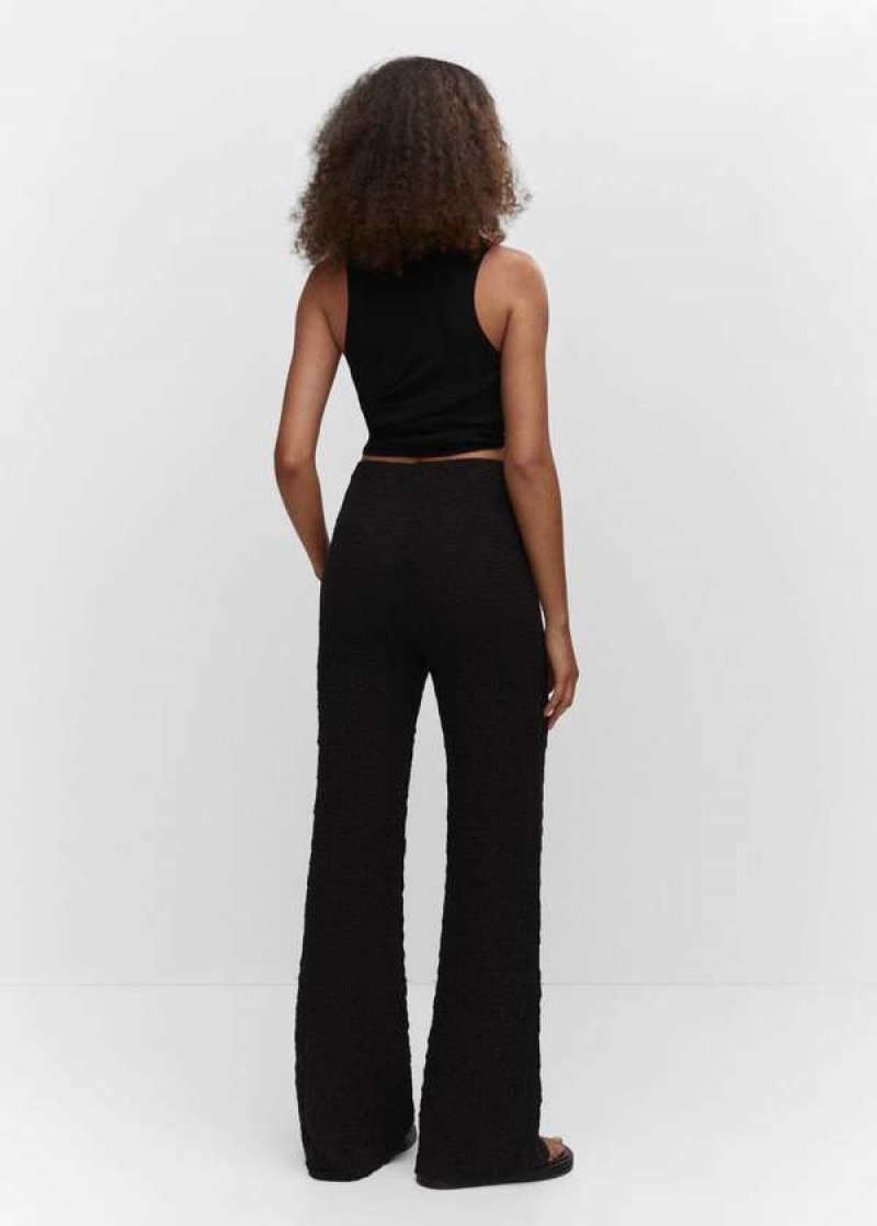 Mango Textured Wideleg Trousers | MNG-24454