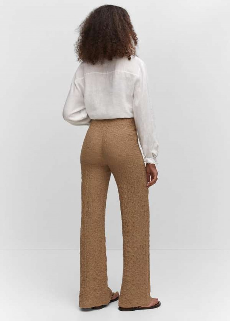 Mango Textured Wideleg Trousers | MNG-24453