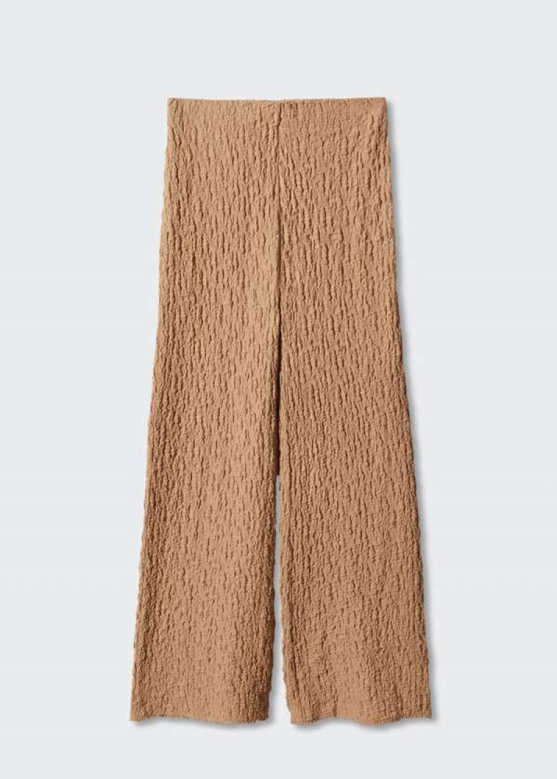 Mango Textured Wideleg Trousers | MNG-24453