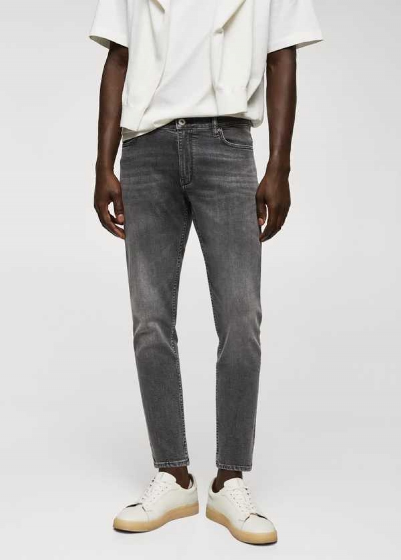 Mango Tom Tapered Cropped Jeans | MNG-21873