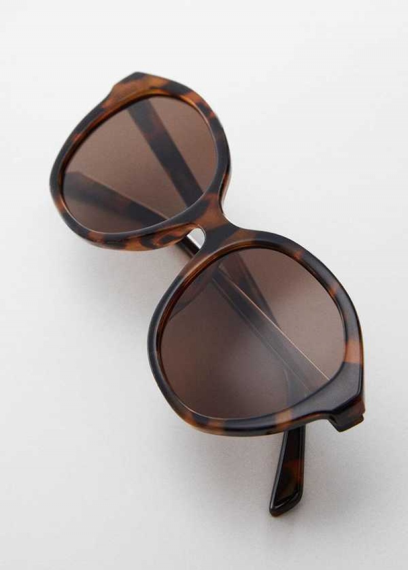 Mango Tortoiseshell Rounded Sunglasses | MNG-22709