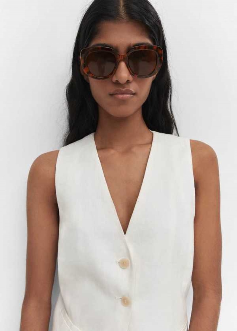 Mango Tortoiseshell Rounded Sunglasses | MNG-22699