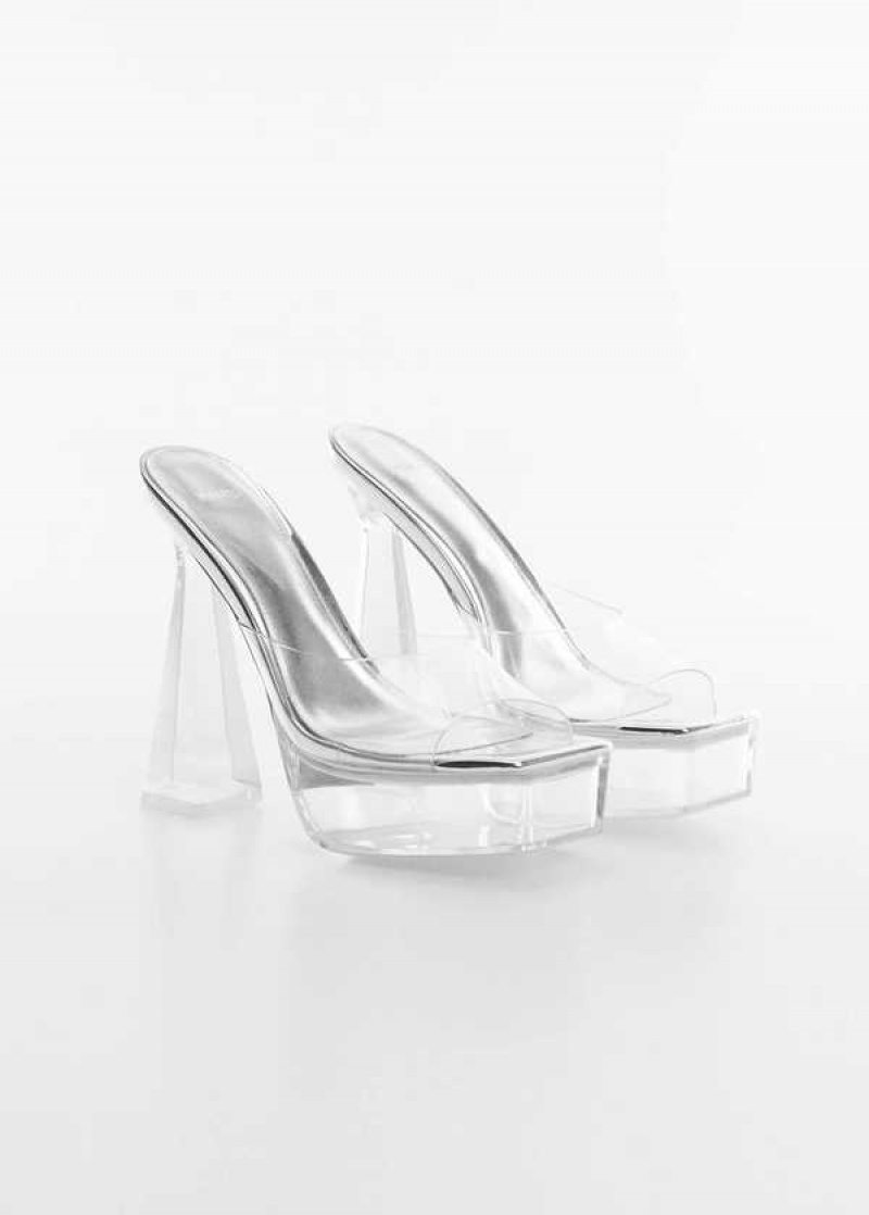 Mango Transparent Platformy Sandals | MNG-23380