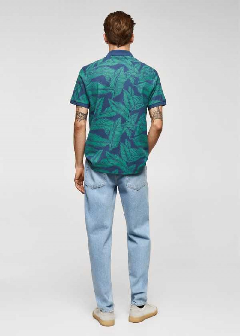 Mango Tropical Print Bavlněné Polo Shirt | MNG-21748