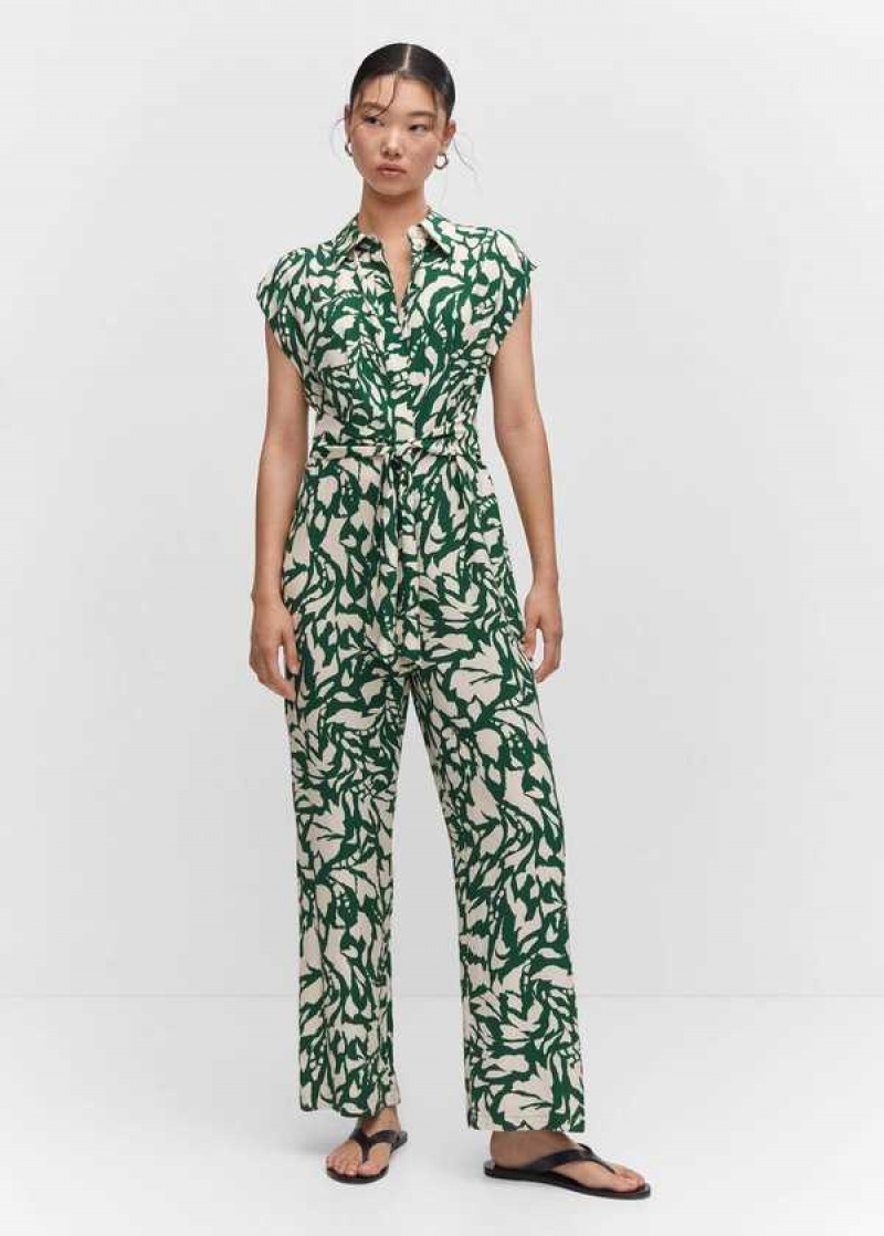 Mango Tropical Print Jumpsuit | MNG-25690