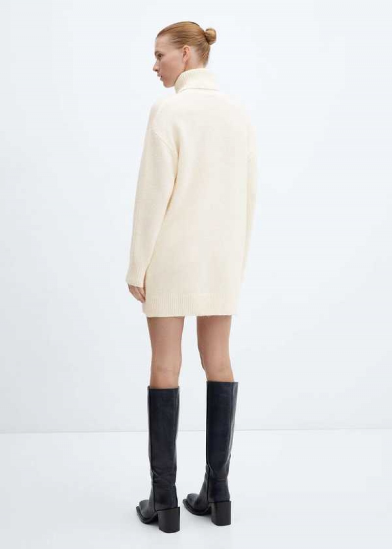 Mango Turtle Neck Knit Šaty | MNG-25793