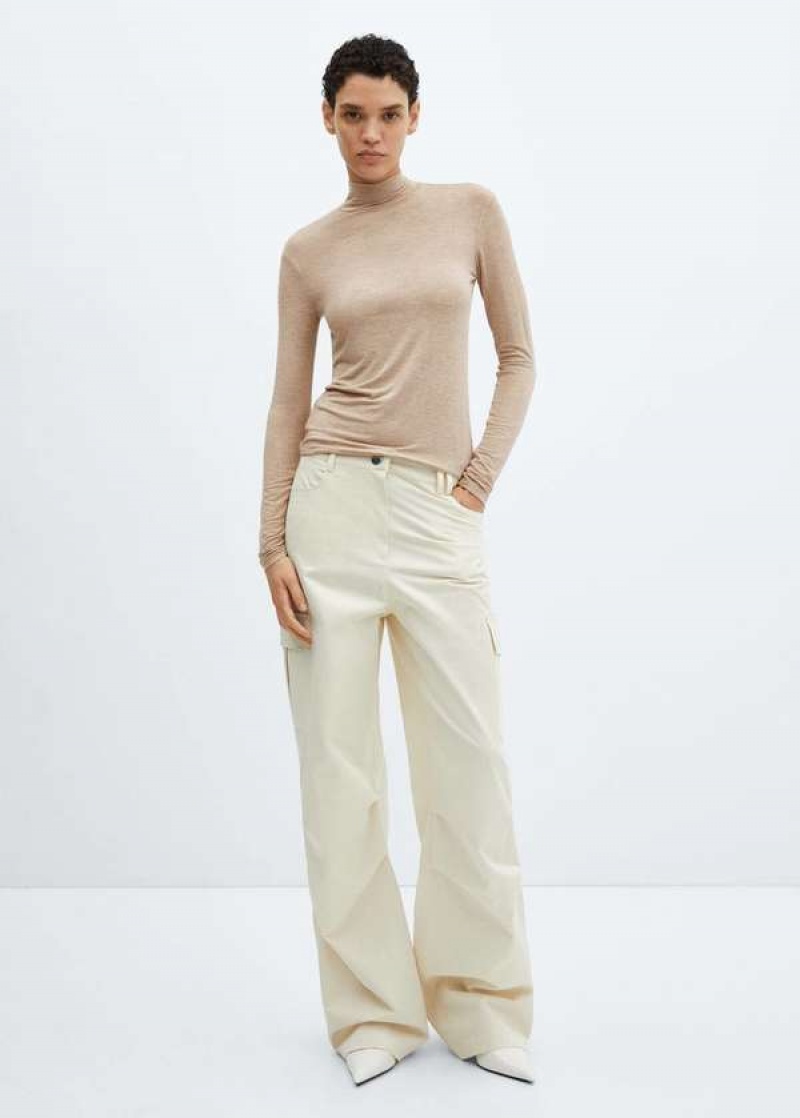 Mango Turtleneck Long-sleeved T-shirt | MNG-25130