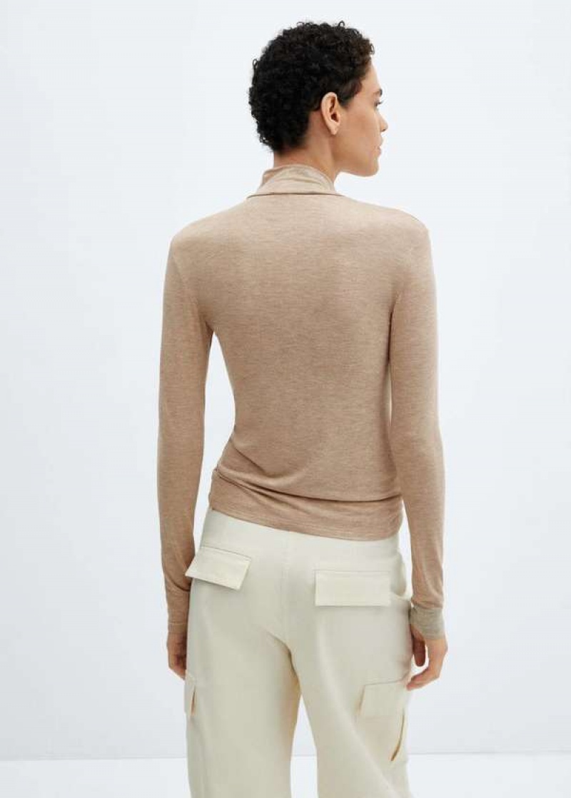 Mango Turtleneck Long-sleeved T-shirt | MNG-25130