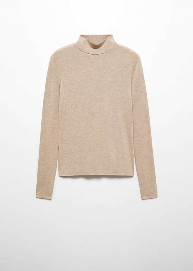 Mango Turtleneck Long-sleeved T-shirt | MNG-25130