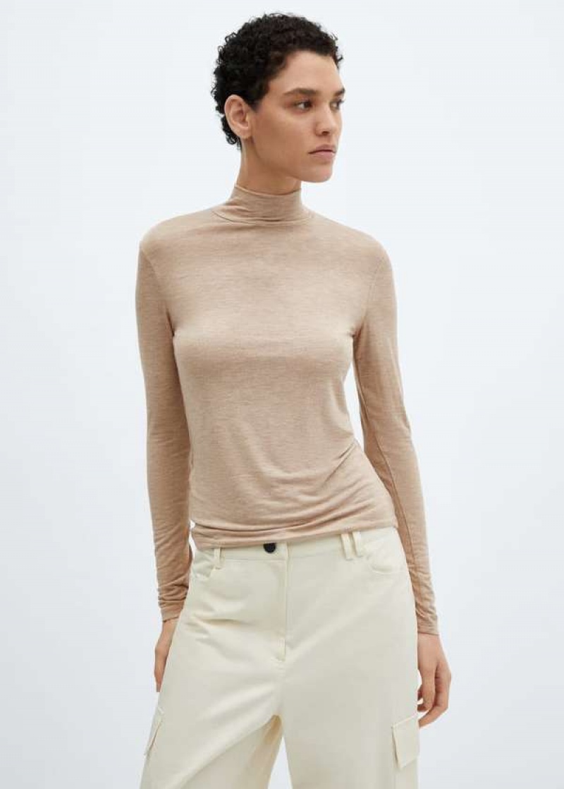 Mango Turtleneck Long-sleeved T-shirt | MNG-25130