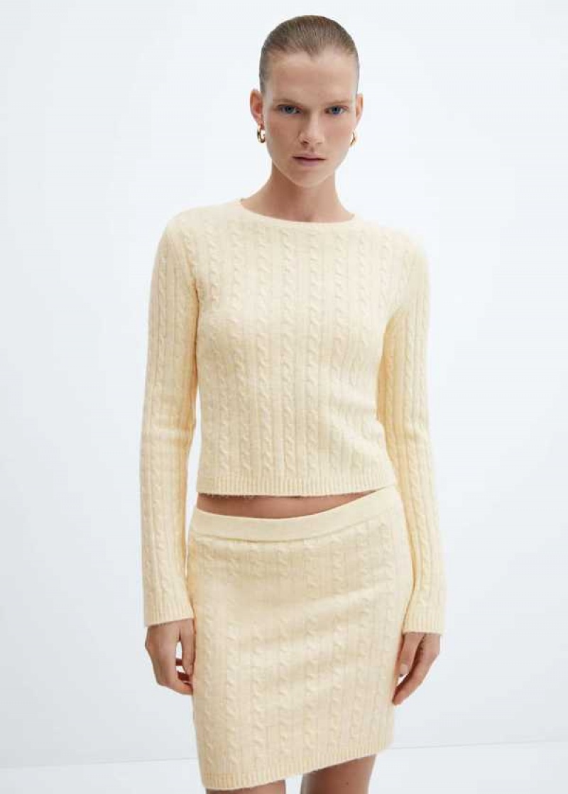 Mango Turtleneck Žebrovaný Svetrové | MNG-25589