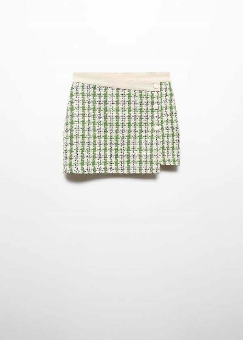 Mango Tweed Buttoned Miniskirt | MNG-24208