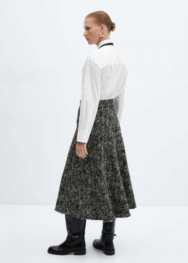 Mango Tweed Midi Skirt | MNG-24133