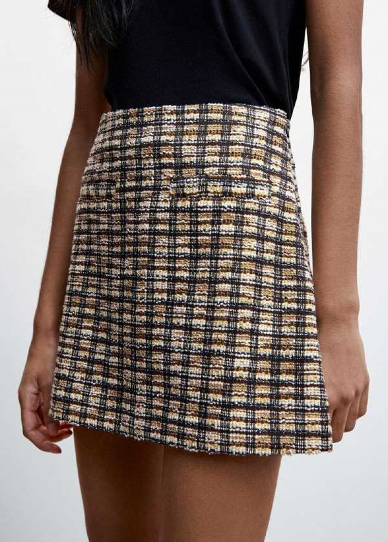 Mango Tweed Miniskirt | MNG-24227