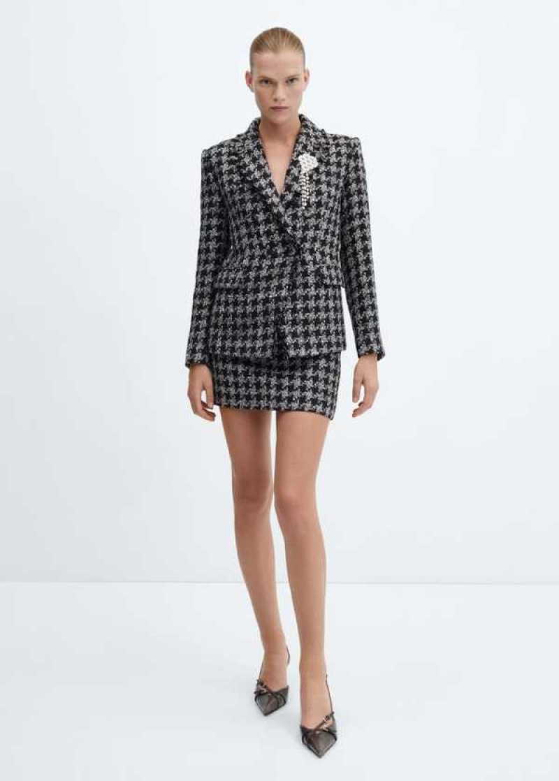 Mango Tweed Suit Mini Skirt | MNG-24068