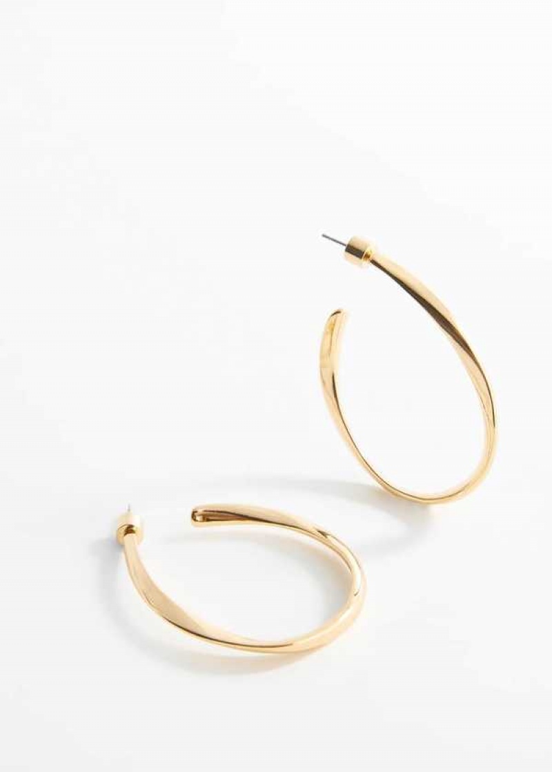 Mango Twisted Hoop Earrings | MNG-22883