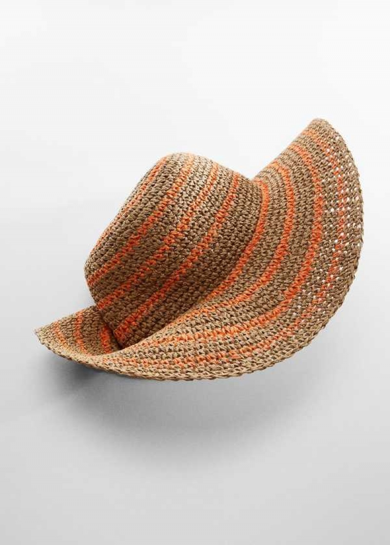 Mango Two-tone Natural Fiber Hat | MNG-22666