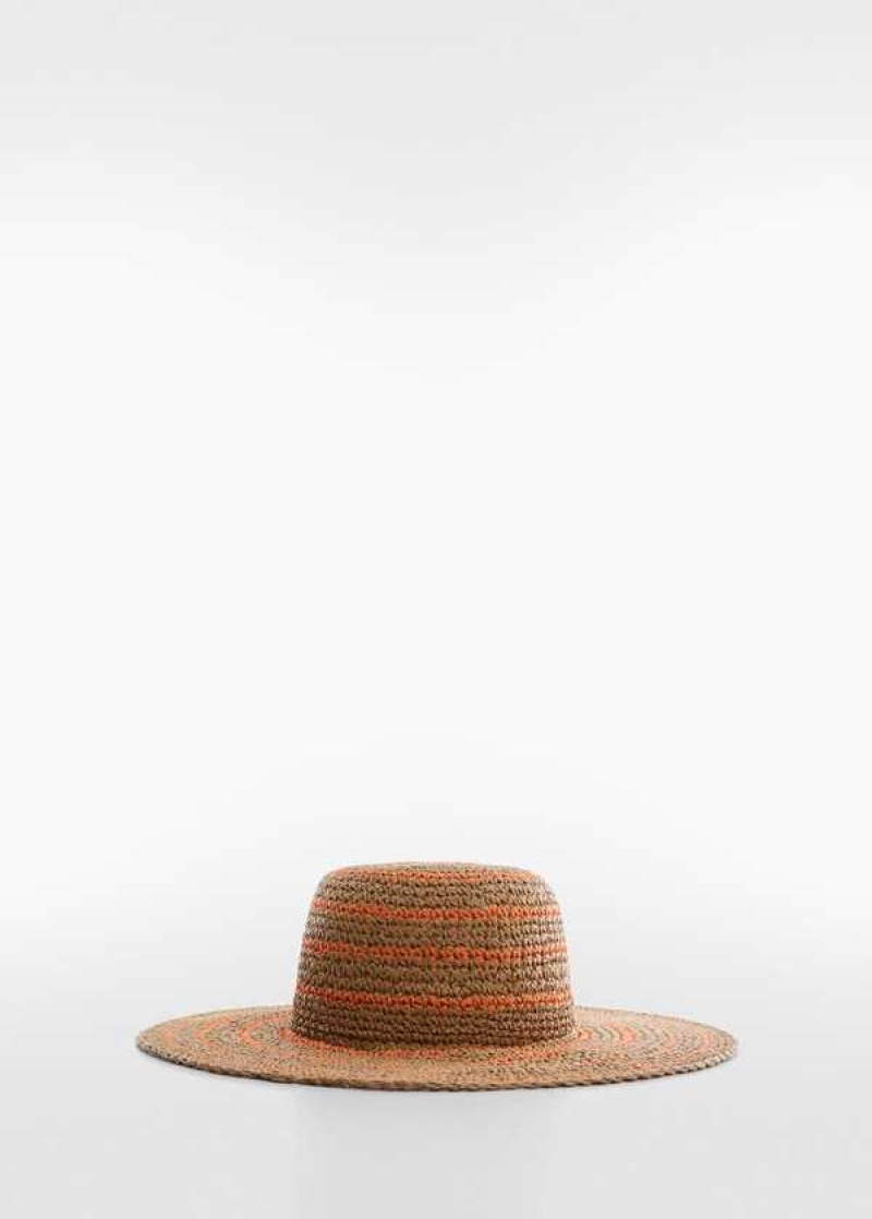 Mango Two-tone Natural Fiber Hat | MNG-22666