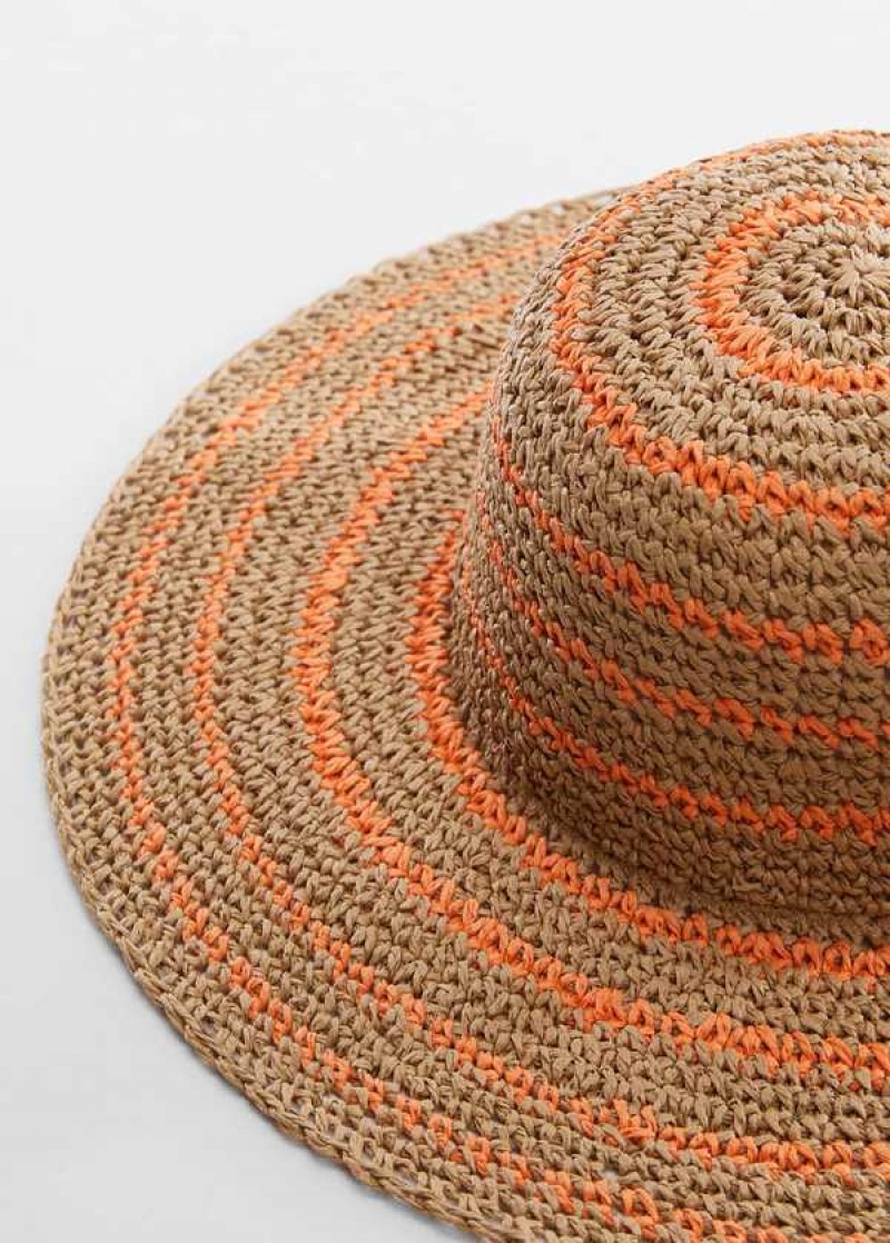 Mango Two-tone Natural Fiber Hat | MNG-22666