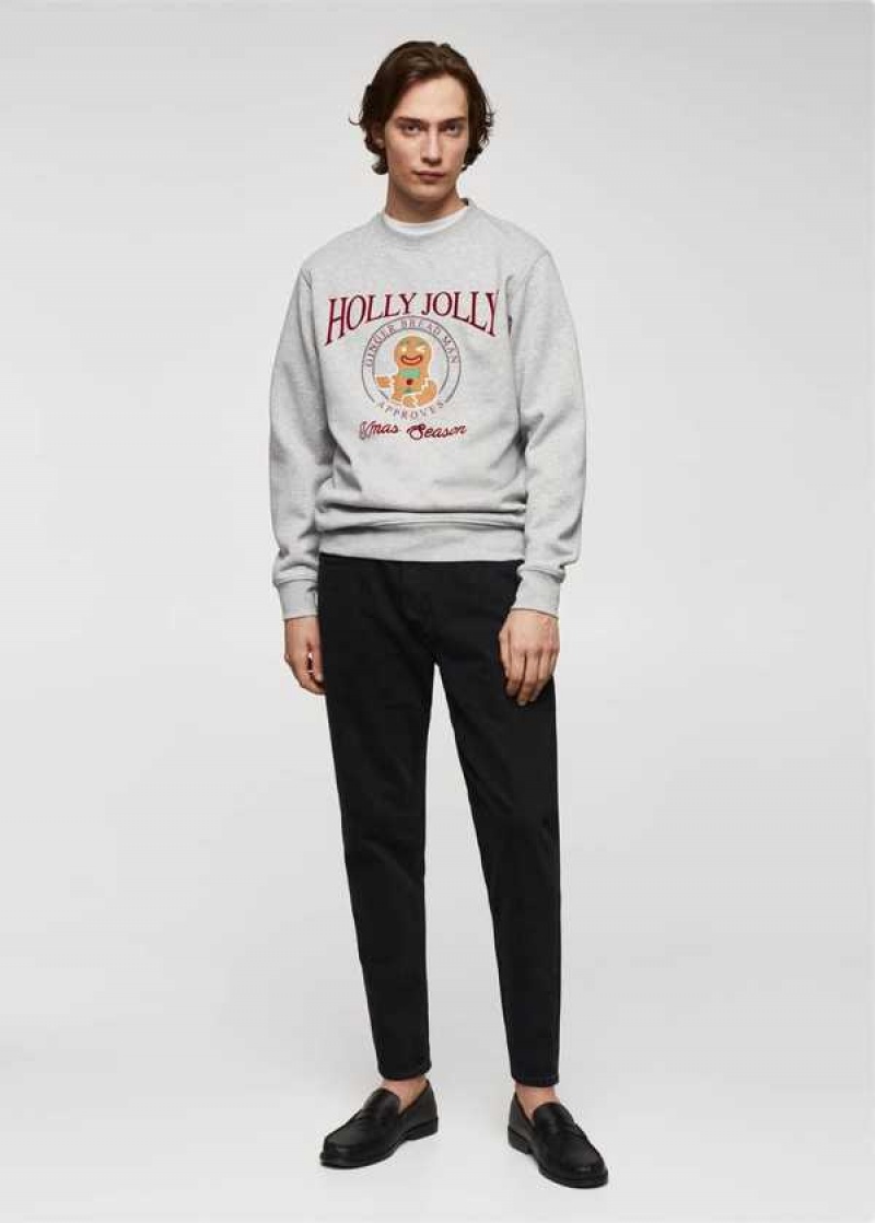 Mango Velvet Details Print Sweatshirt | MNG-21791