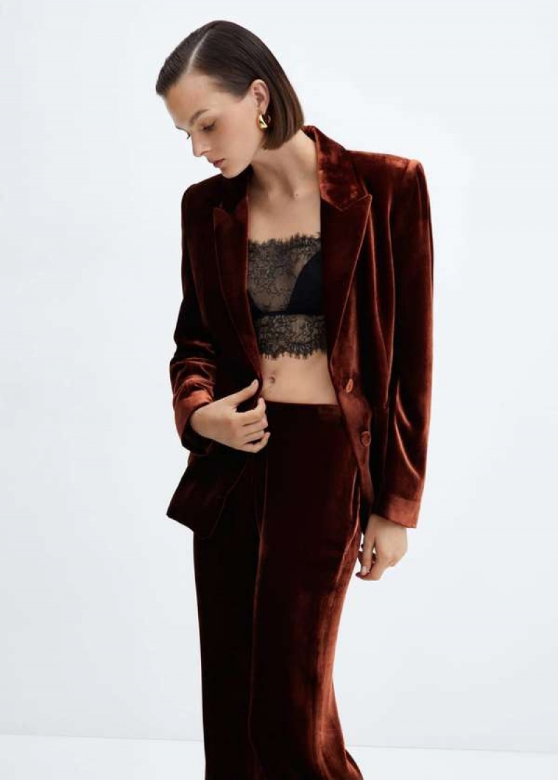 Mango Velvet Suit Trousers | MNG-24491