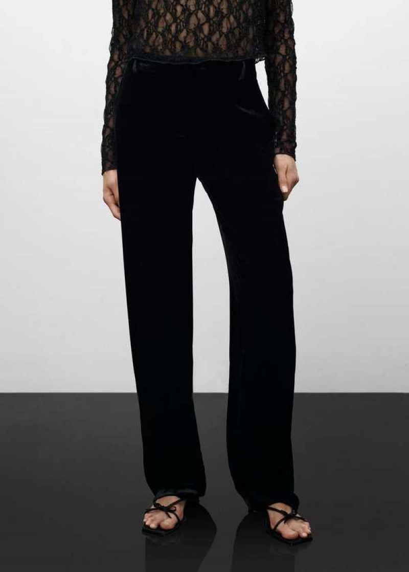 Mango Velvet Wideleg Pants | MNG-24333