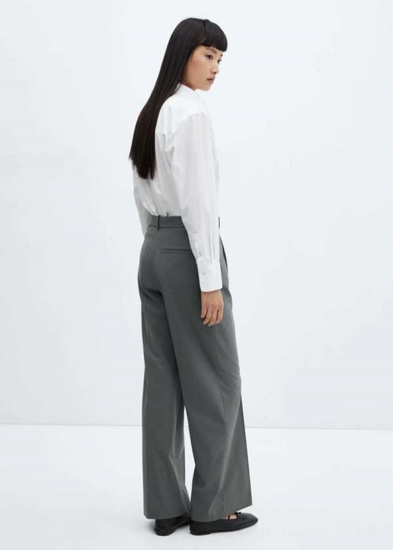 Mango Vlna Rovný-fit Pants | MNG-24317