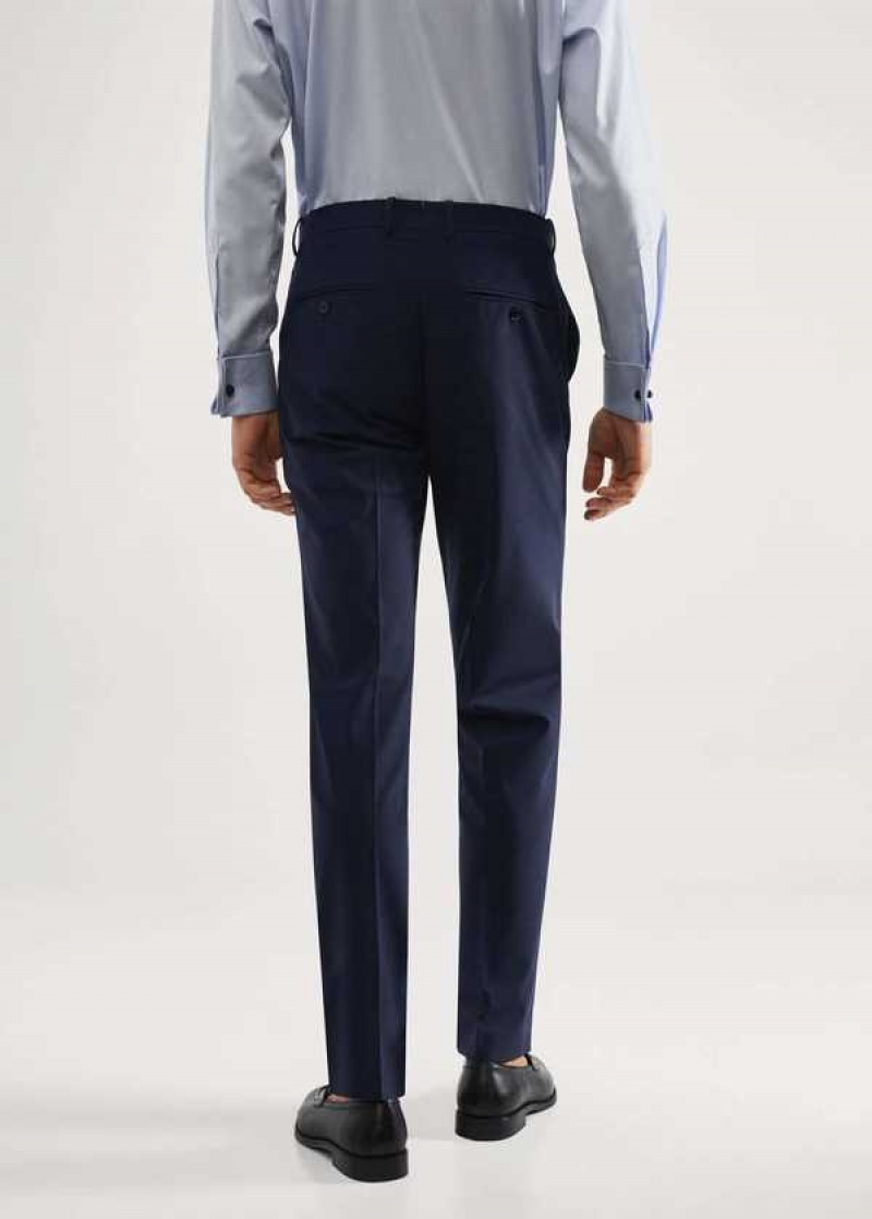 Mango Vlna Slim-fit Check Suit Pants | MNG-22409