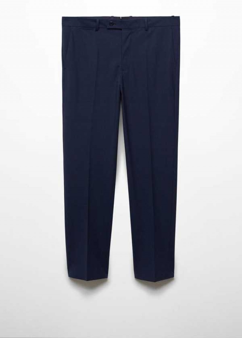 Mango Vlna Slim-fit Check Suit Pants | MNG-22409