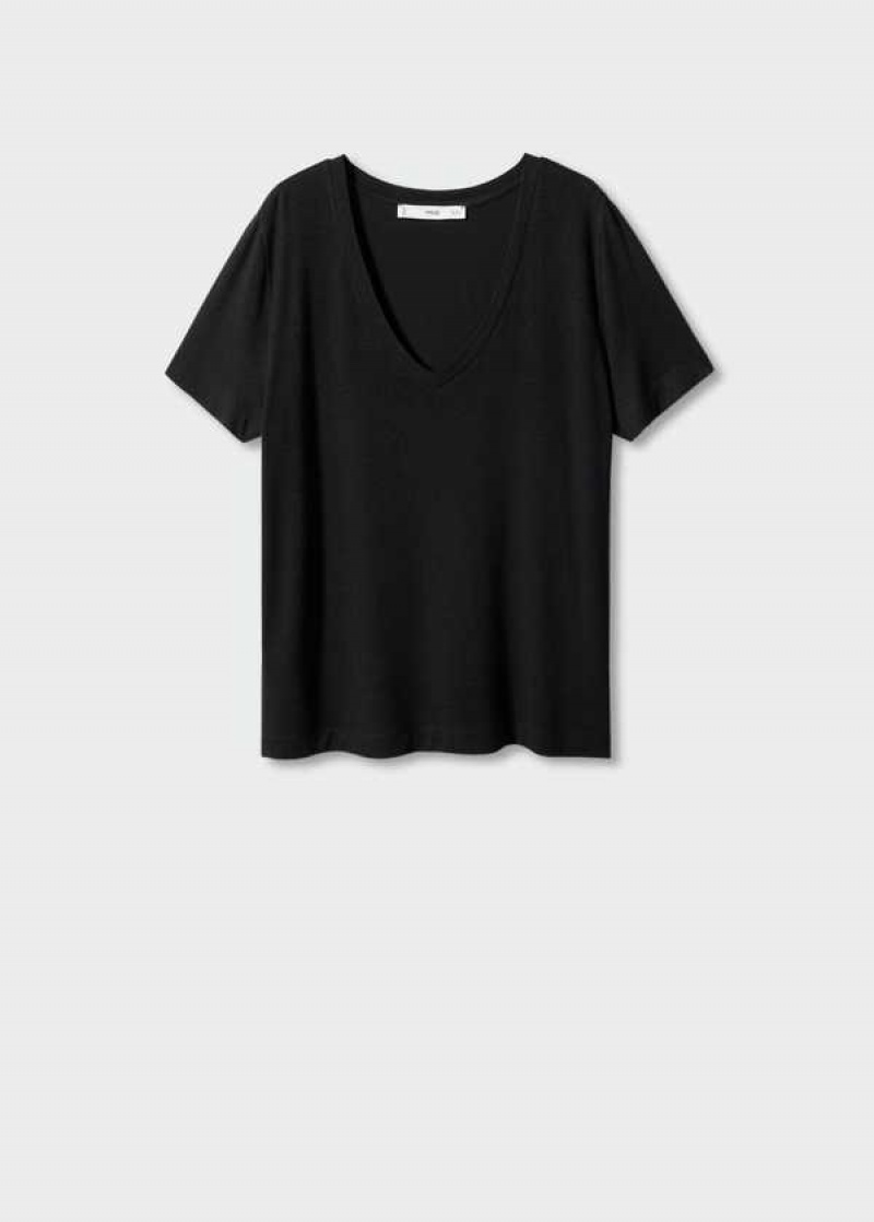 Mango V-neck T-shirt | MNG-25019