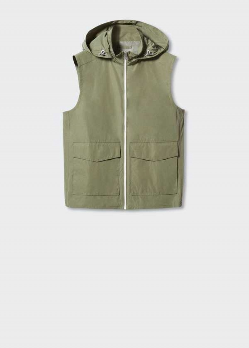 Mango Vody-repellent Vest With Hood | MNG-22565