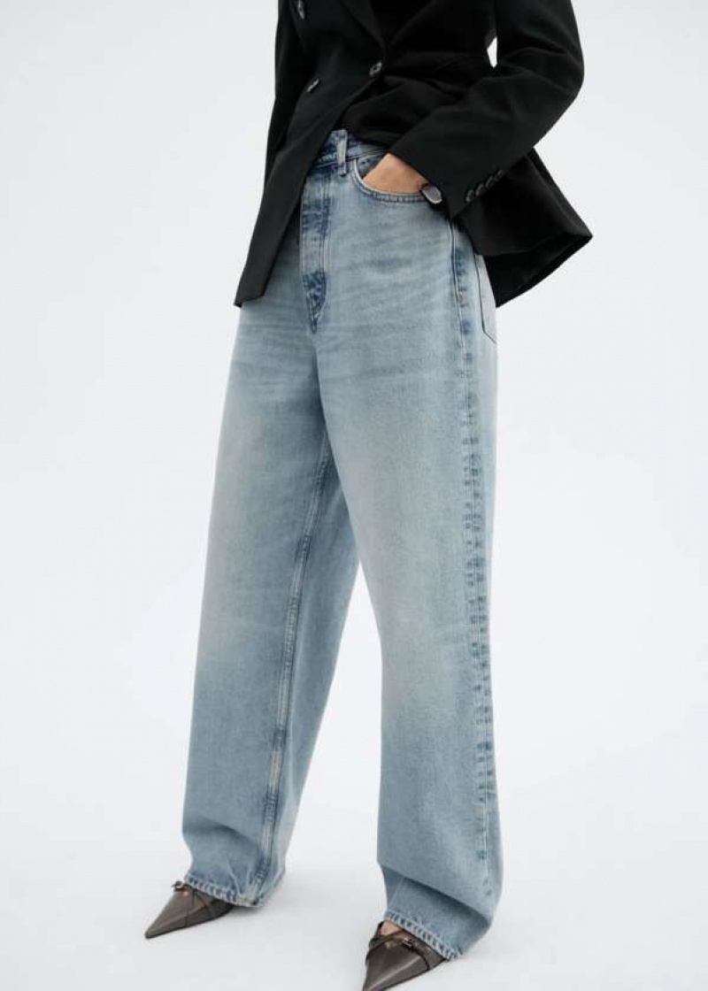 Mango Wideleg Mid-rise Jeans | MNG-23850