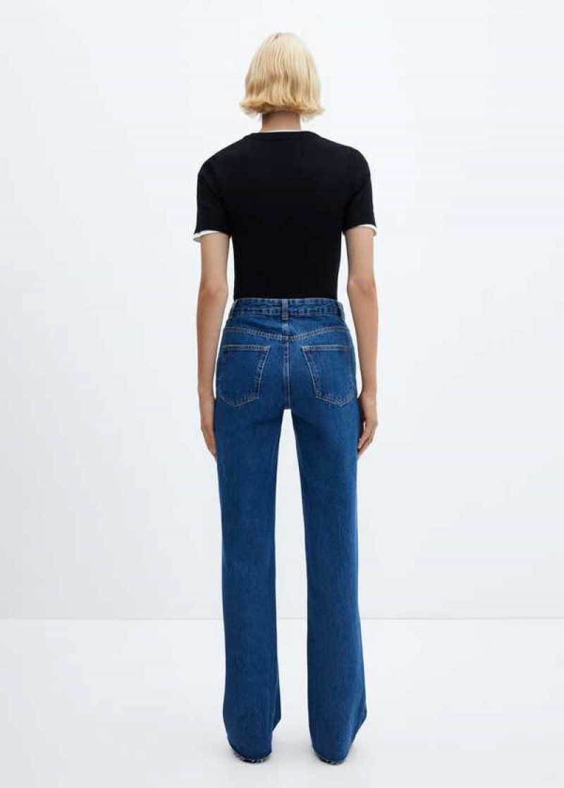 Mango Wideleg Mid-rise Jeans | MNG-23875