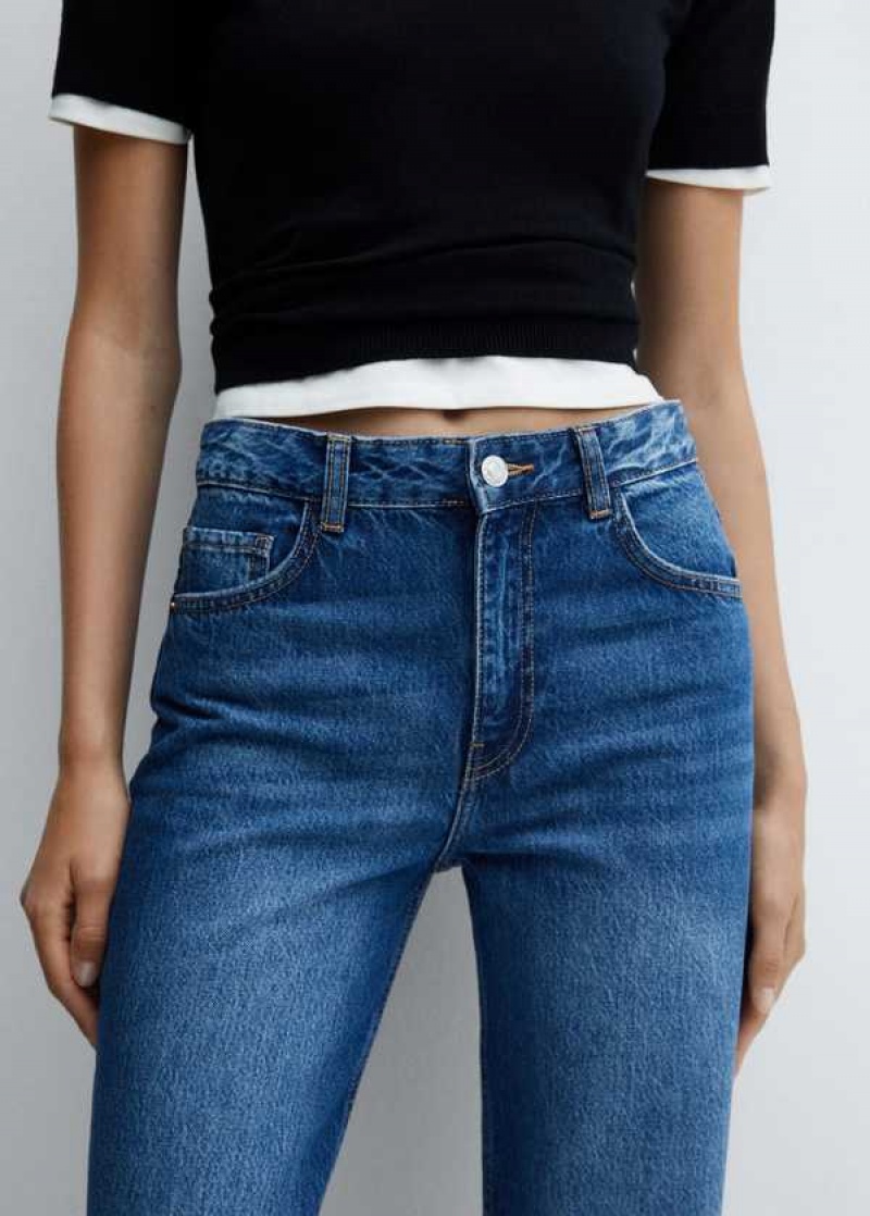 Mango Wideleg Mid-rise Jeans | MNG-23875