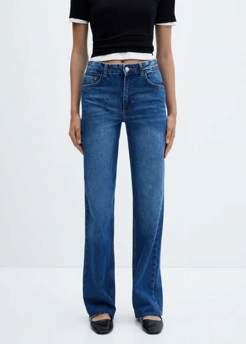 Mango Wideleg Mid-rise Jeans | MNG-23875