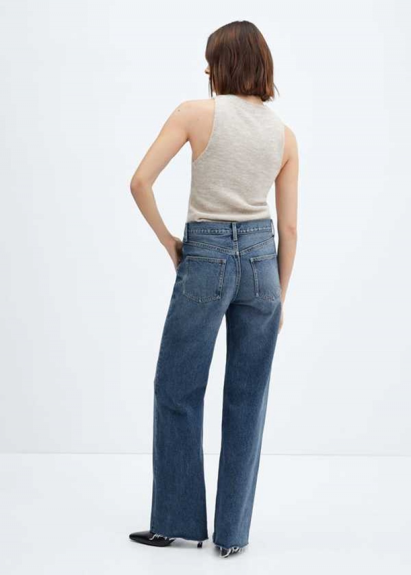 Mango Wideleg Mid-rise Jeans | MNG-23918