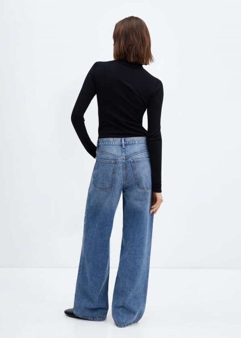 Mango Wideleg Mid-rise Jeans | MNG-23920