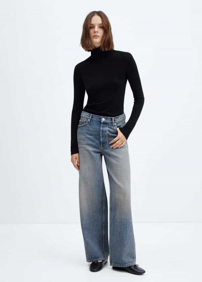 Mango Wideleg Mid-rise Jeans | MNG-23923