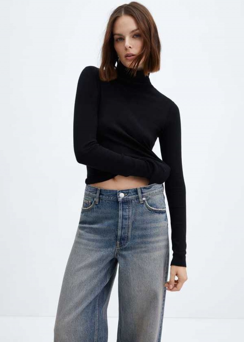 Mango Wideleg Mid-rise Jeans | MNG-23923