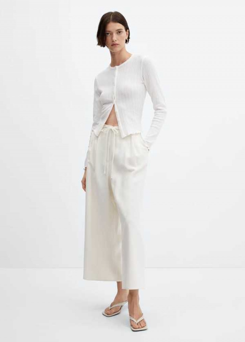 Mango Wideleg Pants With Belt | MNG-24560