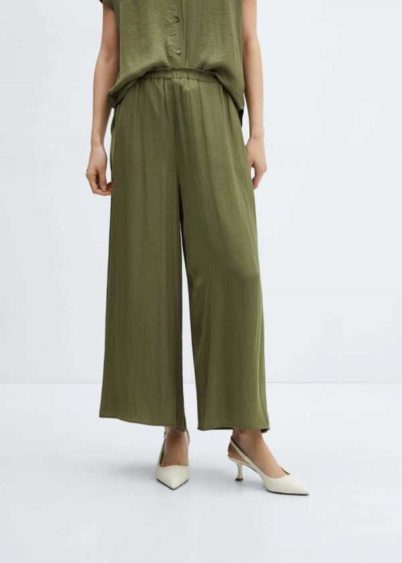 Mango Wideleg Pants With Elastic Pasem | MNG-24586