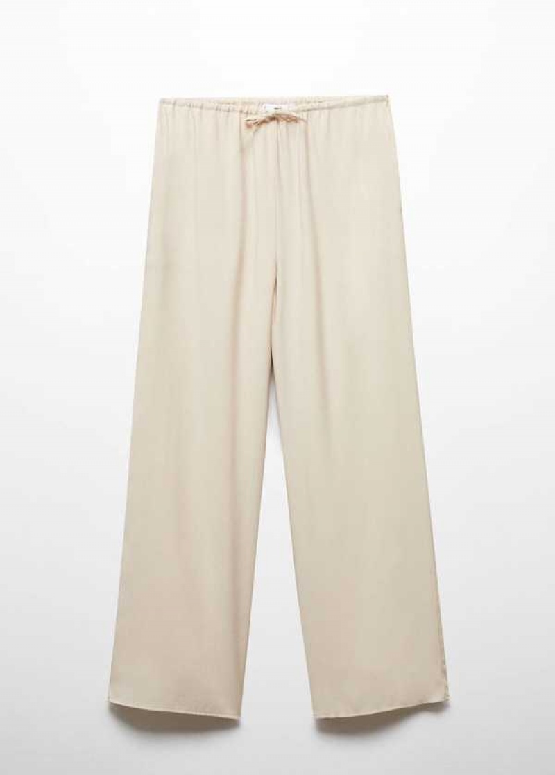 Mango Wideleg Pants With Elastic Pasem | MNG-24582