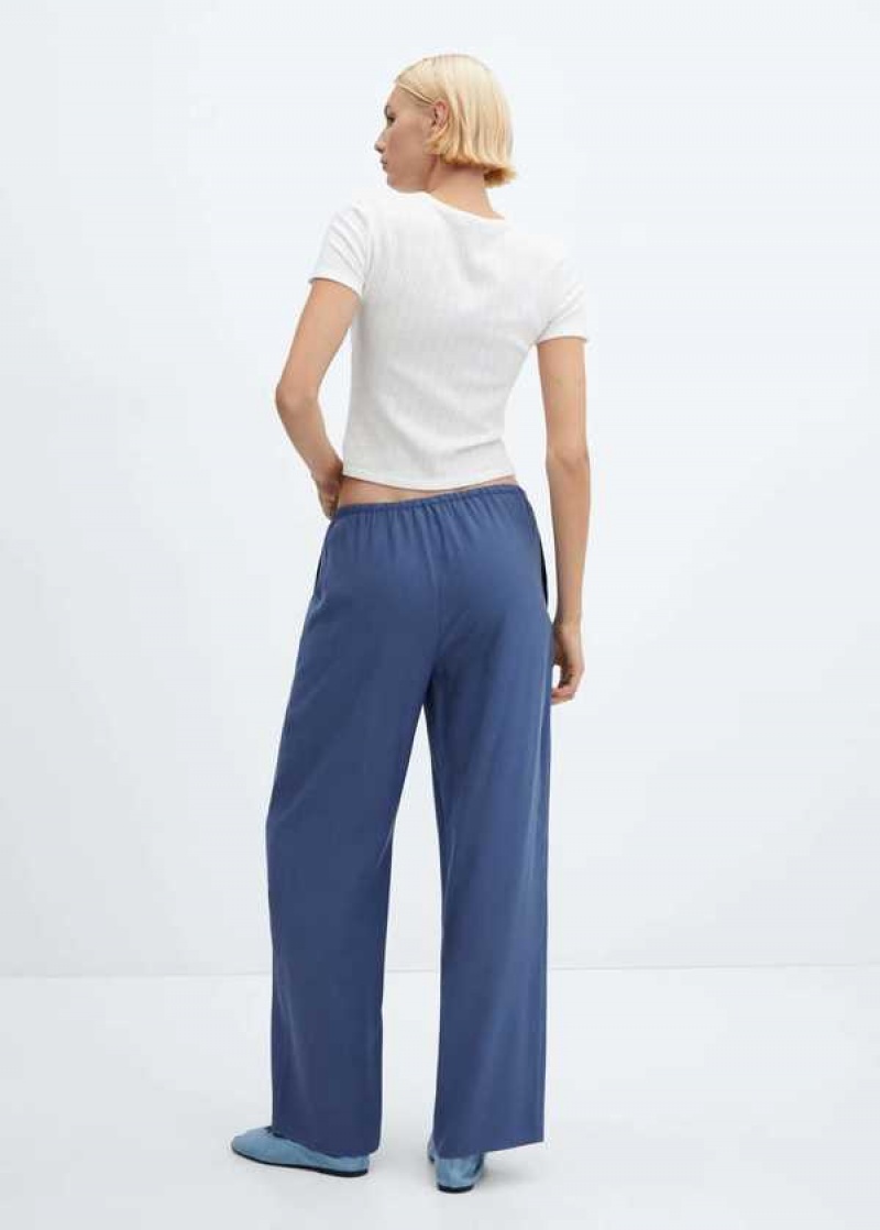 Mango Wideleg Pants With Elastic Pasem | MNG-24565