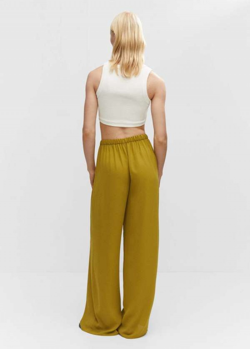 Mango Wideleg Pants With Elastic Pasem | MNG-24447