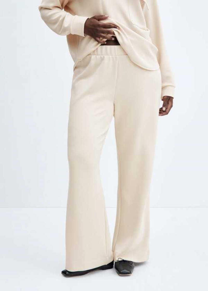 Mango Wideleg Pants With Elastic Pasem | MNG-24290