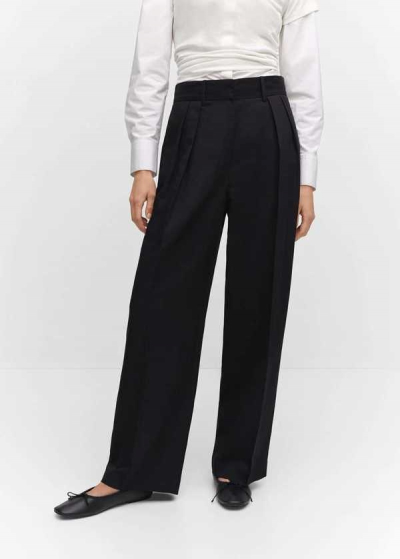 Mango Wideleg Plisovaný Pants | MNG-24324