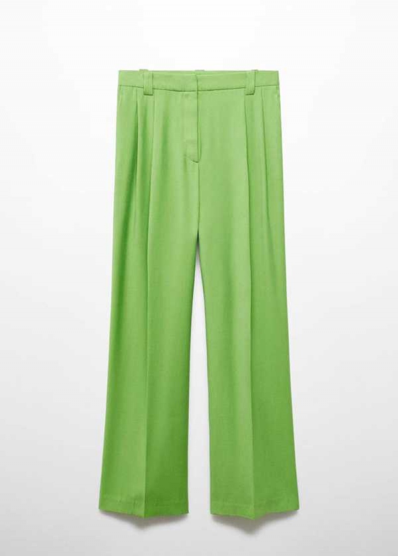 Mango Wideleg Plisovaný Pants | MNG-24330