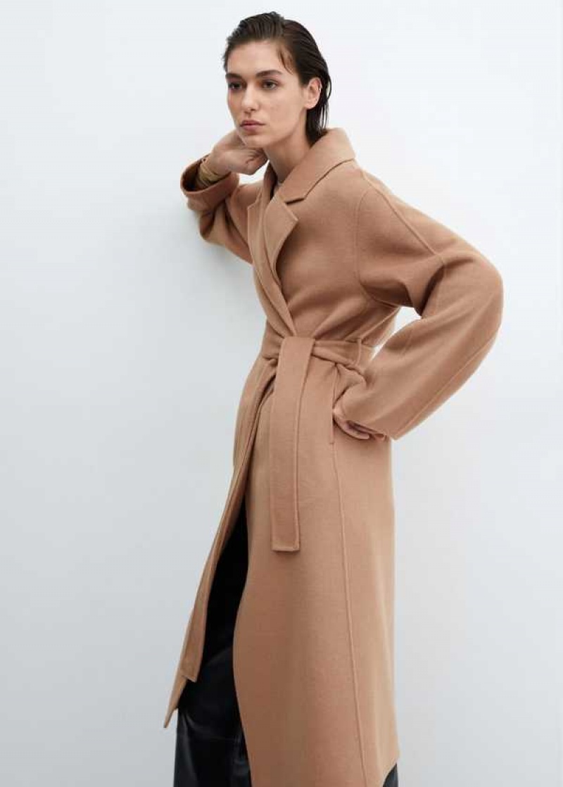 Mango Woolen Coat With Belt | MNG-26484