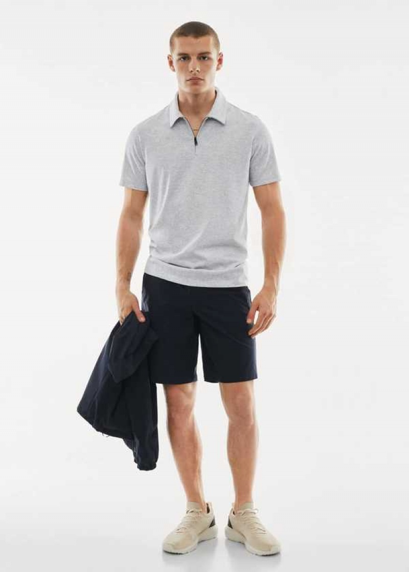 Mango Zip Bavlněné Polo Shirt | MNG-21512