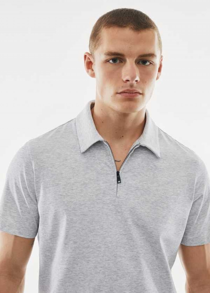 Mango Zip Bavlněné Polo Shirt | MNG-21512